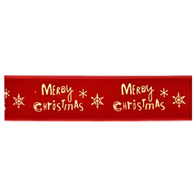 Χριστουγεννιάτικη Κορδέλα Κόκκινη Merry Christmas 2,5cm x 5,4m 88938