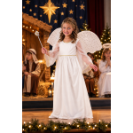 Χριστουγεννιάτικη Παιδική Στολή Λευκού Αγγέλου με Φόρεμα και Φτερά Carnavalista 232737