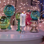 Χριστουγεννιάτικο Διακοσμητικό Κερί LED με Glitter & Εναλλαγή Χρωμάτων 24cm 26047-6 - Image 8