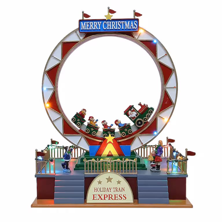 Χριστουγεννιάτικο Διακοσμητικό Roller Coaster North Pole Express με Φωτισμό, Μουσική & Κίνηση - R12