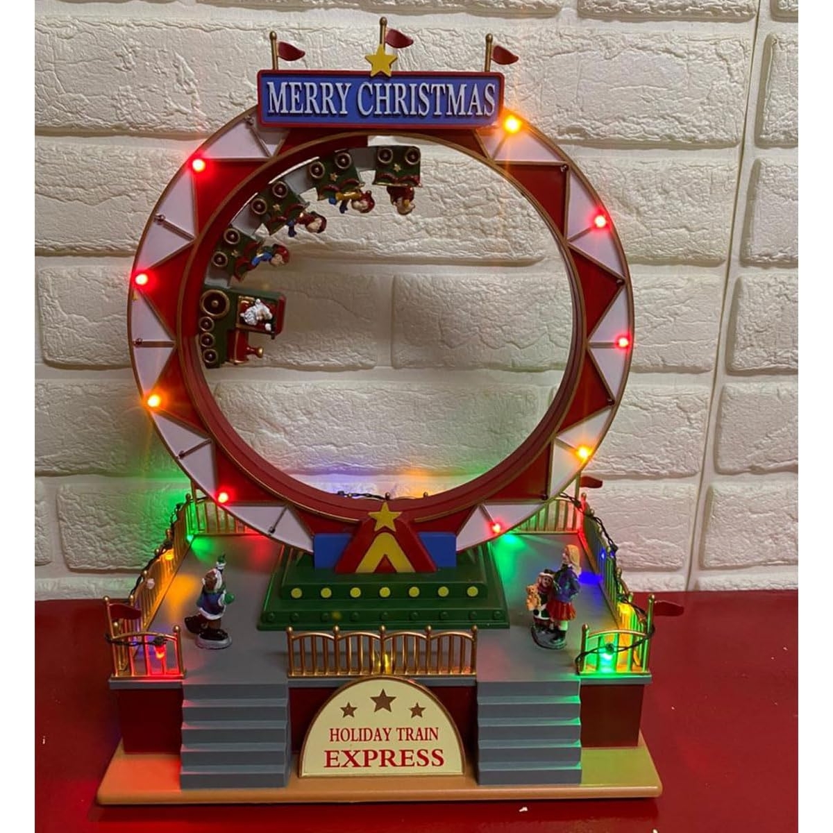 Χριστουγεννιάτικο Διακοσμητικό Roller Coaster North Pole Express με Φωτισμό, Μουσική & Κίνηση - R12 - Image 5