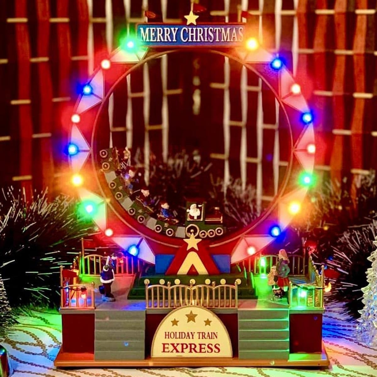 Χριστουγεννιάτικο Διακοσμητικό Roller Coaster North Pole Express με Φωτισμό, Μουσική & Κίνηση - R12 - Image 6
