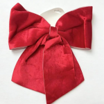 Χριστουγεννιάτικος Βελούδινος Φιόγκος Κόκκινος 30cm R70