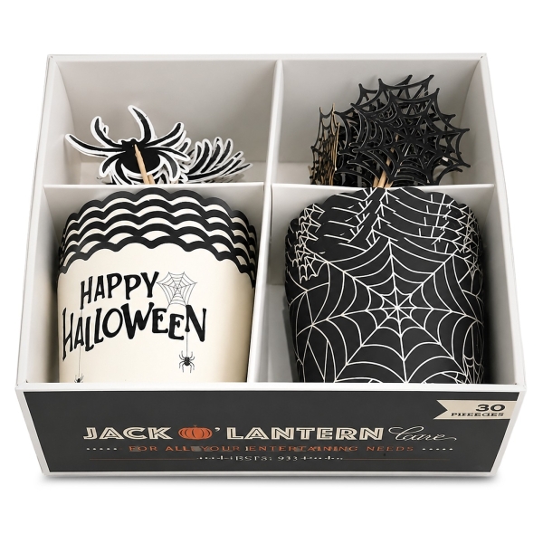 Cup Cake Halloween 10 Φορμάκια με 20 Οδοντογλιφίδες 16x15x8cm Carnavalista 232757