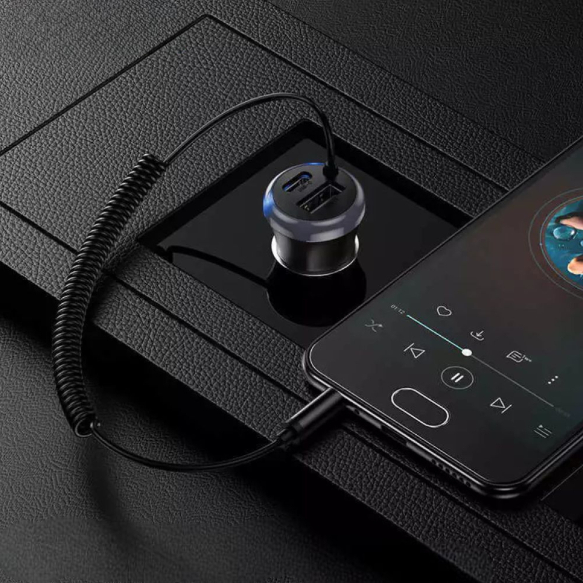 Δέκτης Bluetooth AUX Αυτοκινήτου Borofone BC64 Μαύρος