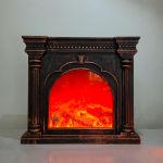 Διακοσμητικό LED Τζάκι με Εφέ Φλόγας Antique 38x9x38cm K56 - Image 2