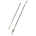 Διπλό Κουρτινόξυλο Μεταλλικό Φ16-19 160-310cm Ασημί 30510