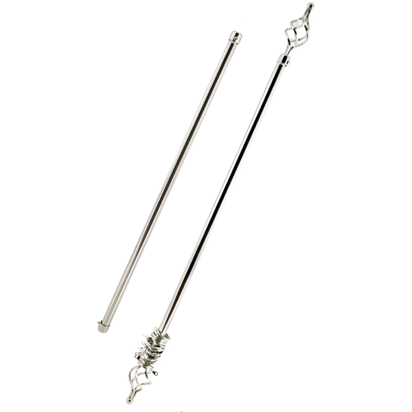 Διπλό Κουρτινόξυλο Μεταλλικό Φ16-19 160-310cm Ασημί 30510