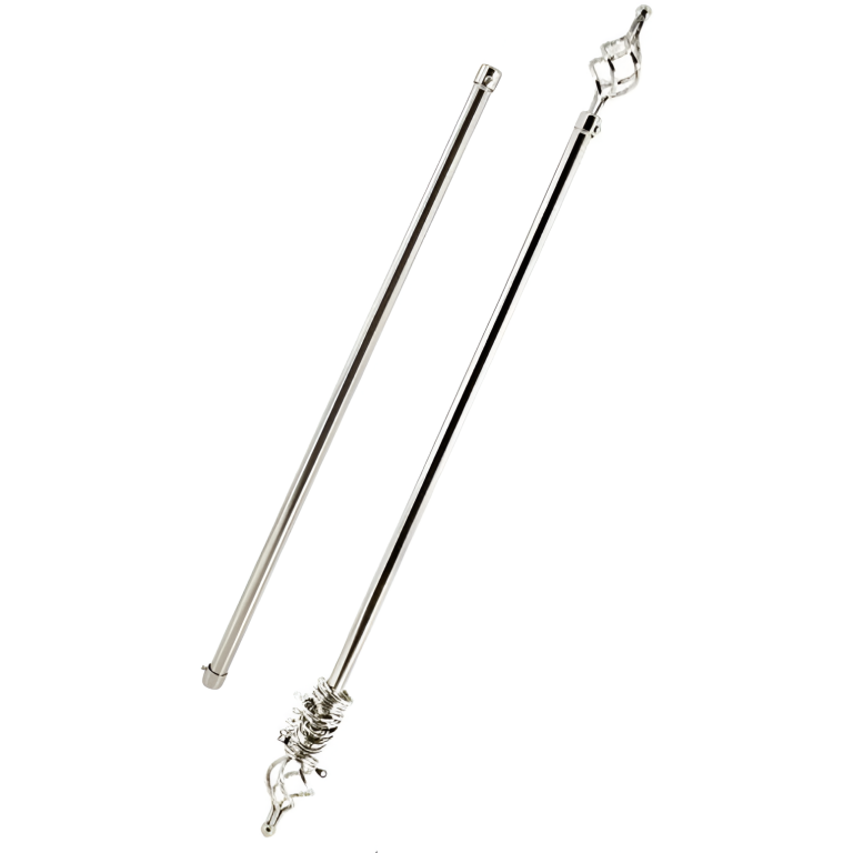 Διπλό Κουρτινόξυλο Μεταλλικό Φ16-19 160-310cm Ασημί 30510