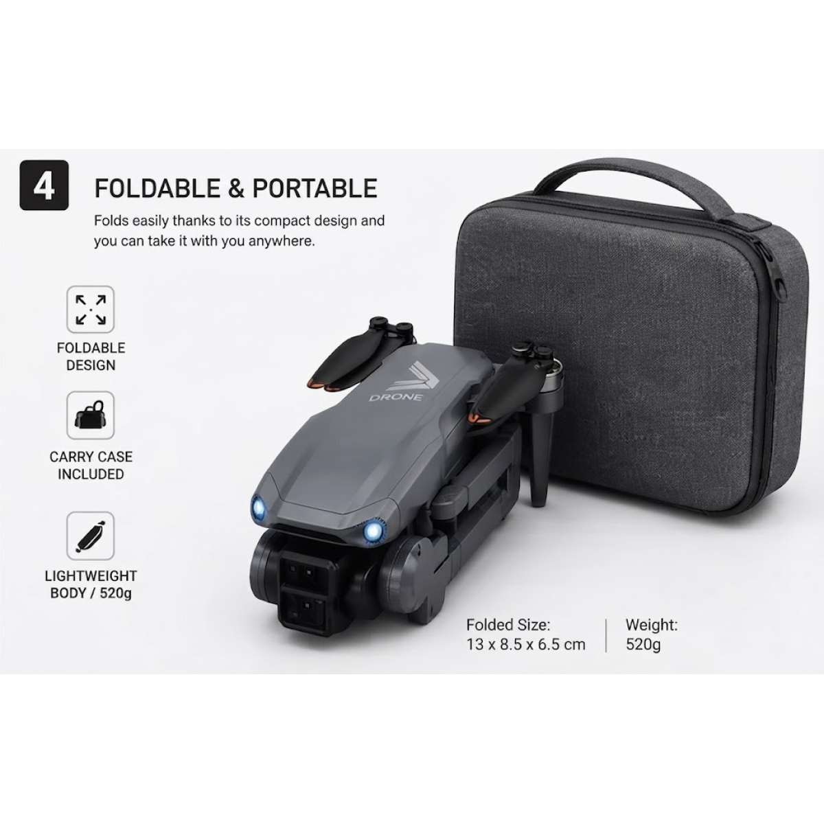 Drone με GPS, Διπλή Κάμερα, Τηλεχειριστήριο με Οθόνη & 2 Μπαταρίες - Image 3
