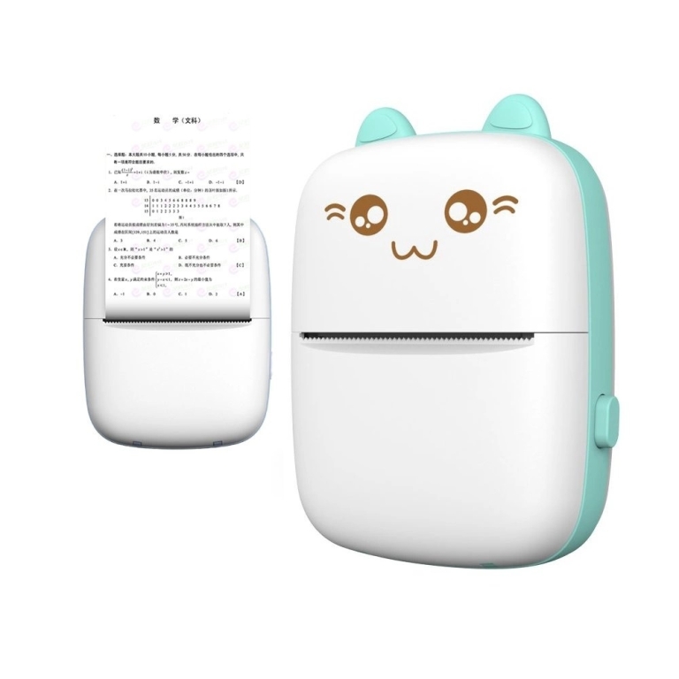 Θερμικός Εκτυπωτής για Φωτογραφίες με Bluetooth Mini Cat - Μπλε HURC9B