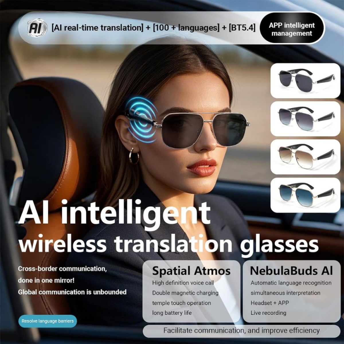 Έξυπνα Γυαλιά Bluetooth με Μετάφραση και AI