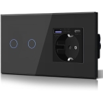 Έξυπνος Διακόπτης Αφής WiFi με Πρίζα Schuko, USB & Type-C - Image 2