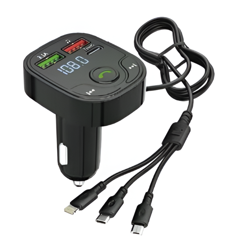 FM Transmitter Αυτοκινήτου Bluetooth MP3 με Καλώδιο Φόρτισης 3 σε 1 X36