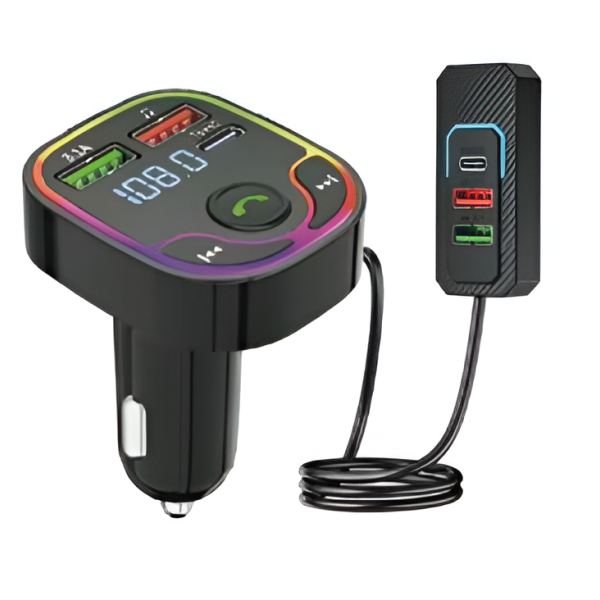 FM Transmitter Αυτοκινήτου Bluetooth MP3 με RGB Φωτισμό X38