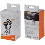 FM Transmitter Αυτοκινήτου Bluetooth MP3 με RGB & Καλώδιο Φόρτισης 3 σε 1 M43