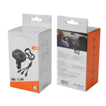 FM Transmitter Αυτοκινήτου Bluetooth MP3 με RGB & Καλώδιο Φόρτισης 3 σε 1 X33