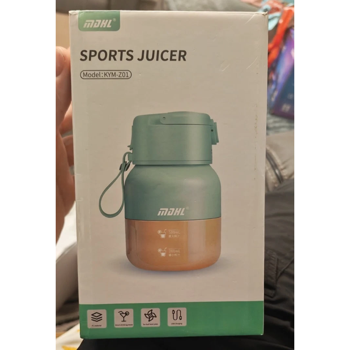Φορητό Ηλεκτρικό Μπλέντερ Sports Juicer με USB, Επαναφορτιζόμενο & BPA Free – MDHL KYM-Z01 - Image 2