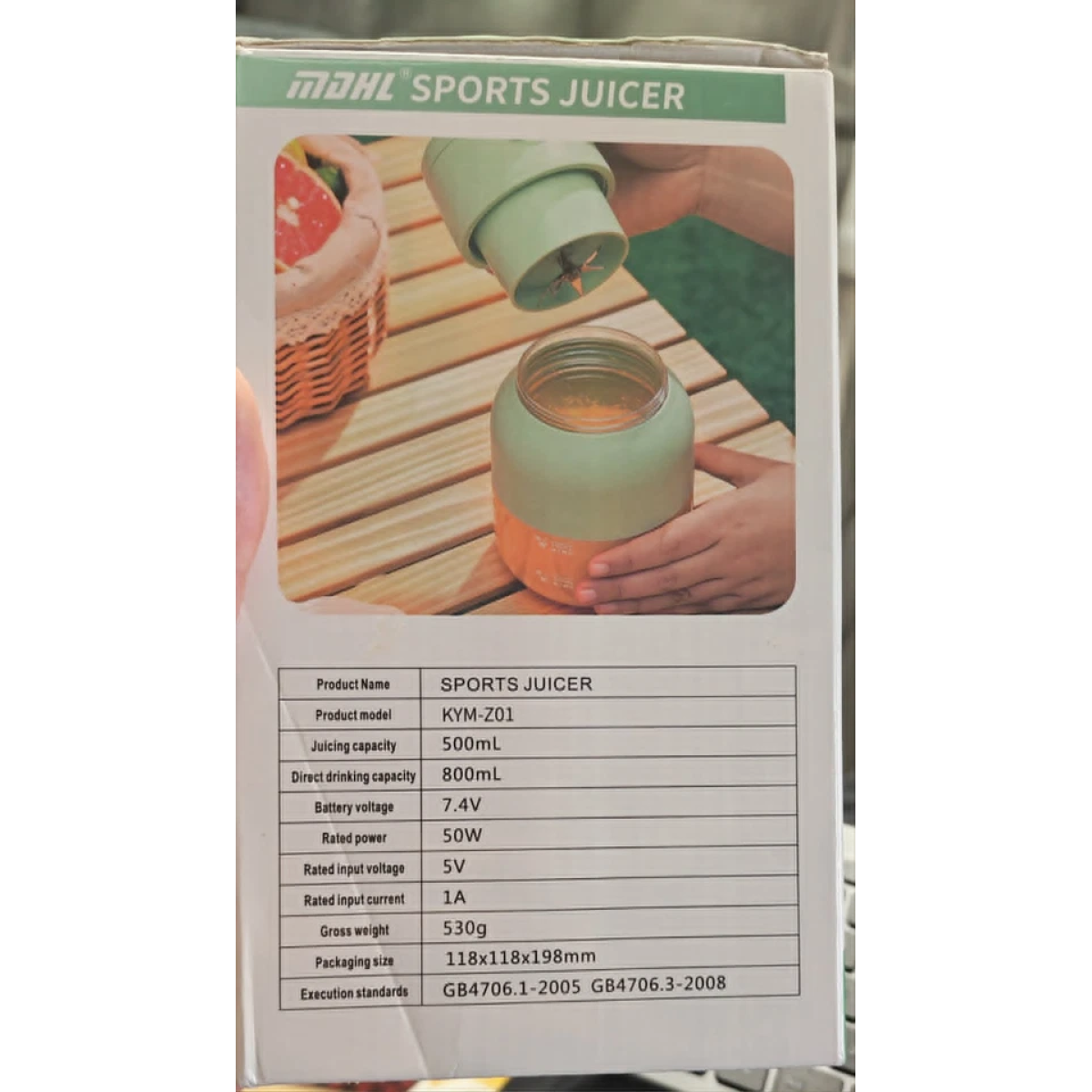 Φορητό Ηλεκτρικό Μπλέντερ Sports Juicer με USB, Επαναφορτιζόμενο & BPA Free – MDHL KYM-Z01 - Image 3