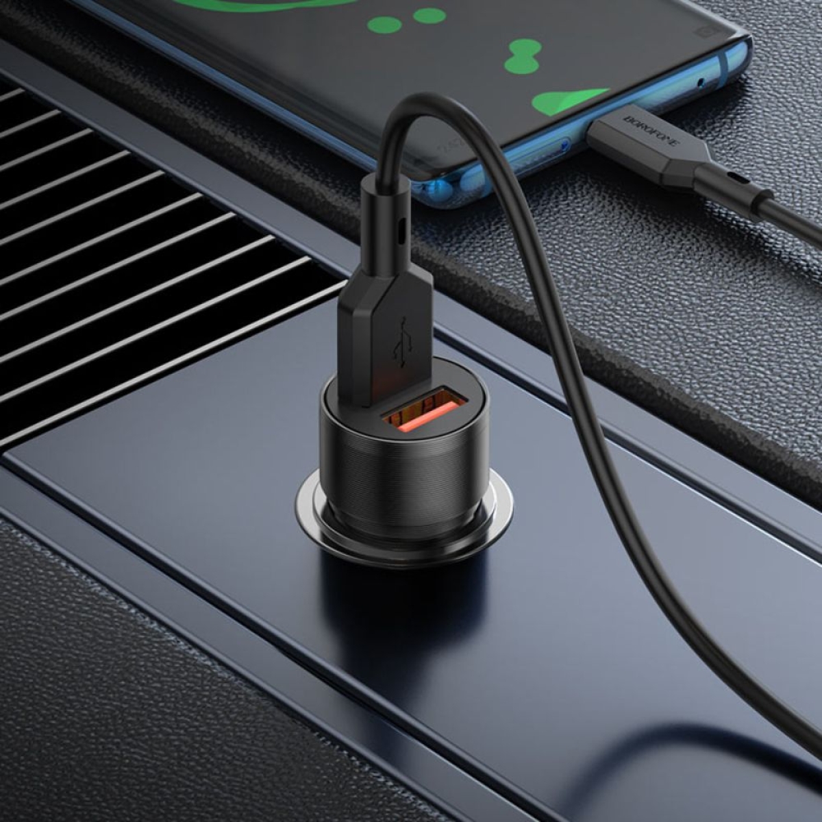Φορτιστής αυτοκινήτου Borofone BZ19B 2xUSB 36W QC 3.0