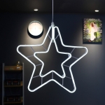 Φωτιζόμενο Χριστουγεννιάτικο Αστέρι LED Neon 60cm IP65 Ψυχρό Λευκό - 00753
