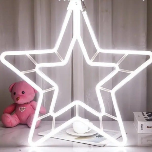 Φωτιζόμενο Χριστουγεννιάτικο Αστέρι LED Neon 60cm IP65 Ψυχρό Λευκό - 00753