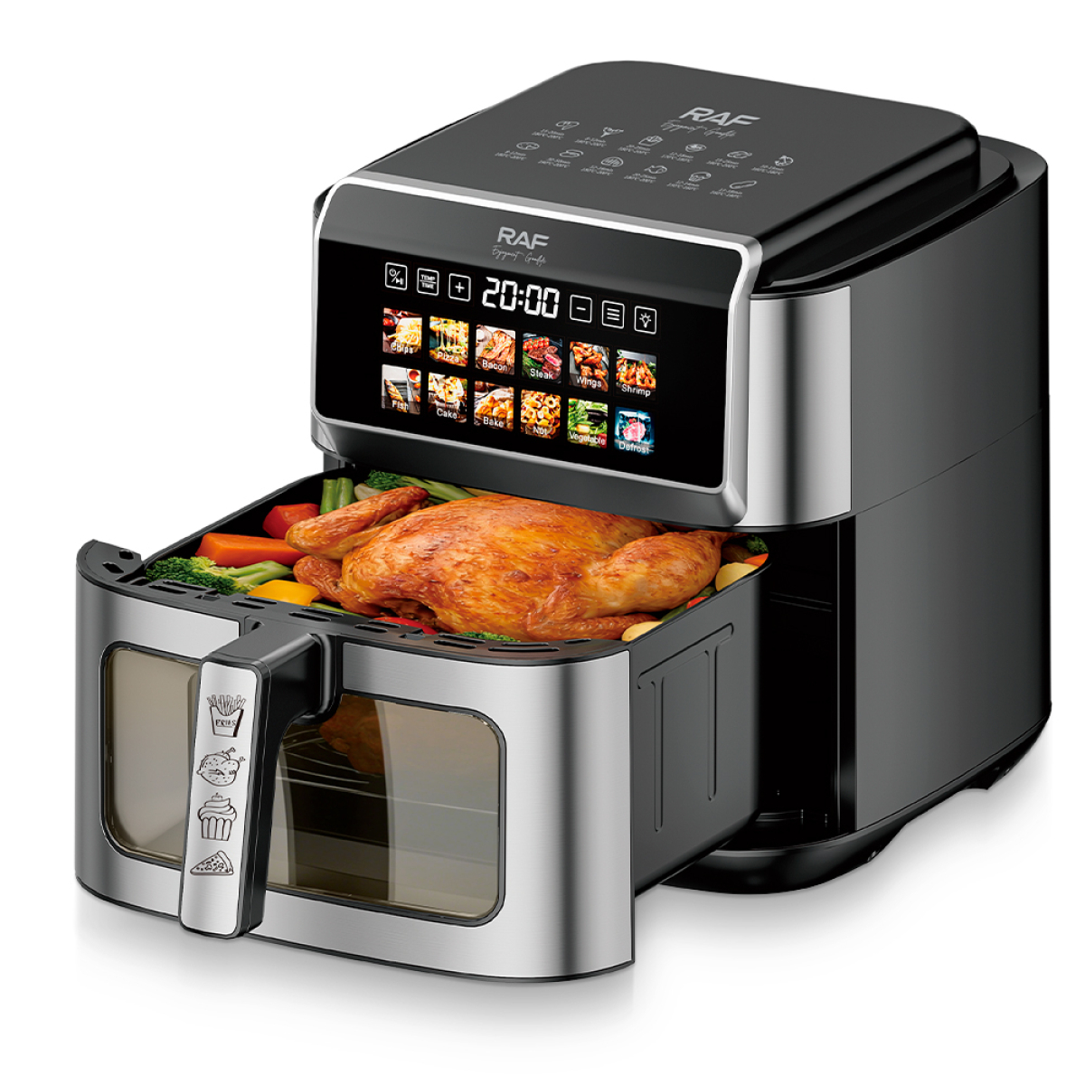 Φριτέζα Αέρος 8L 1800W με Διπλή Αντίσταση, Touchscreen & Παράθυρο RAF R.5011