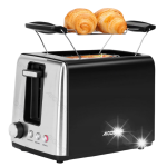 Φρυγανιέρα 750W 2 Θέσεων με 7 Επίπεδα Ψησίματος Μαύρη Aigostar