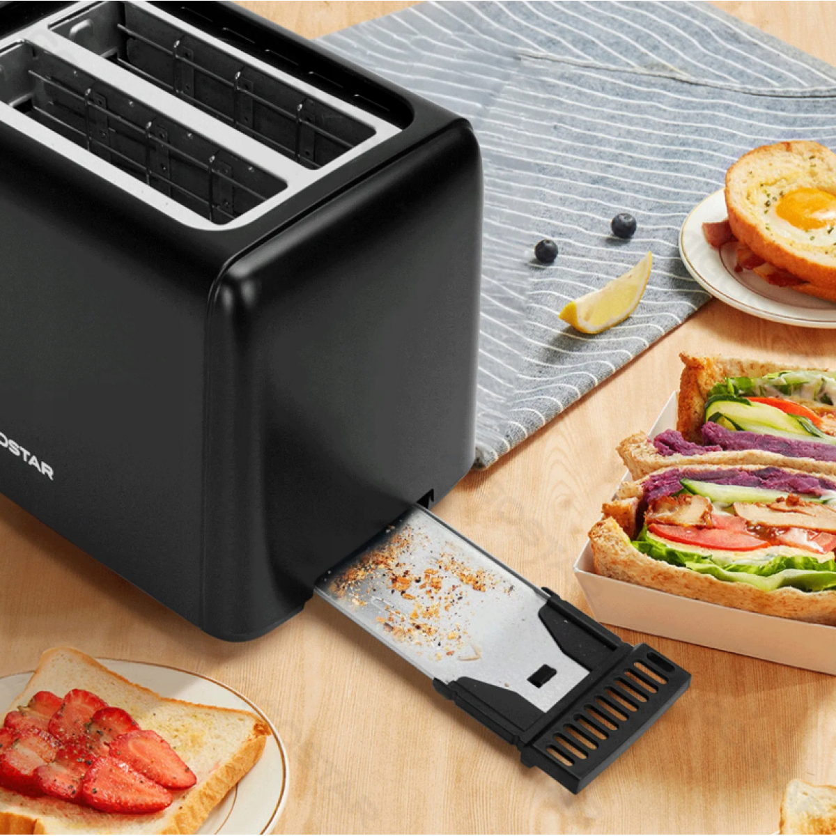 Φρυγανιέρα 750W 2 Θέσεων με 7 Επίπεδα Ψησίματος Μαύρη Aigostar - Image 6