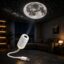 Galaxy Projector LED 2 σε 1 με Προβολή Σελήνης & Φωτισμό Νυκτός USB 360°