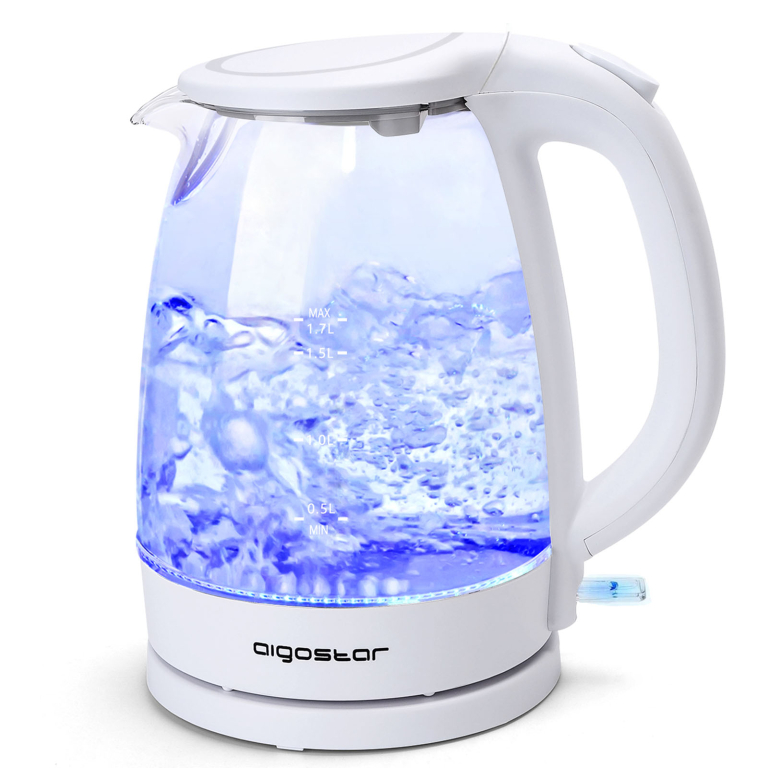 Γυάλινος Ηλεκτρικός Βραστήρας 1.7L 2200W με LED Aigostar