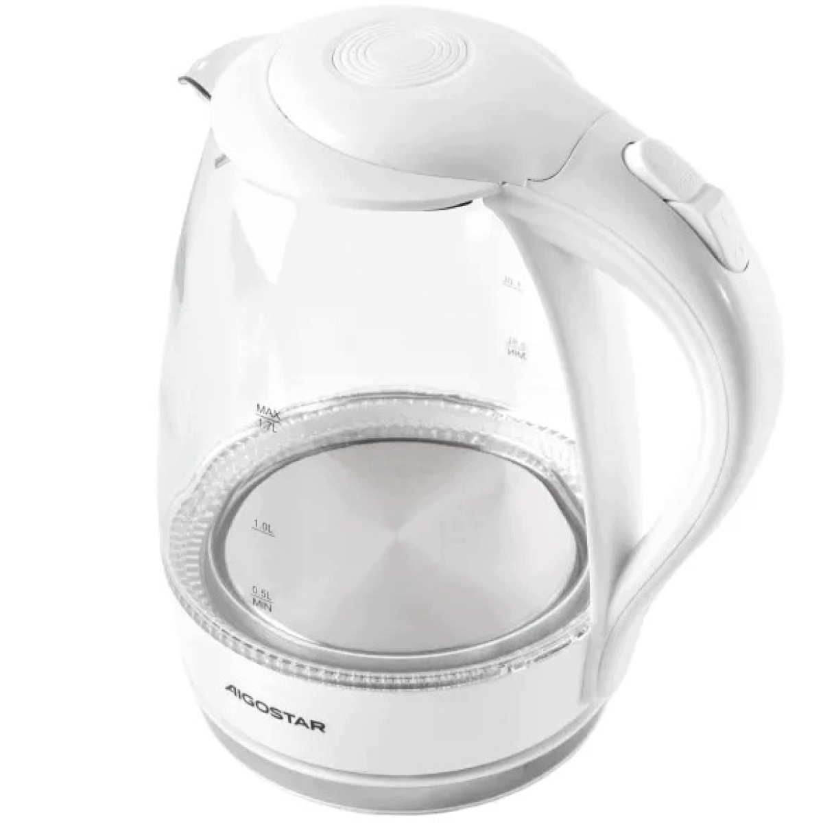 Γυάλινος Ηλεκτρικός Βραστήρας 1.7L 2200W με LED Aigostar - Image 3