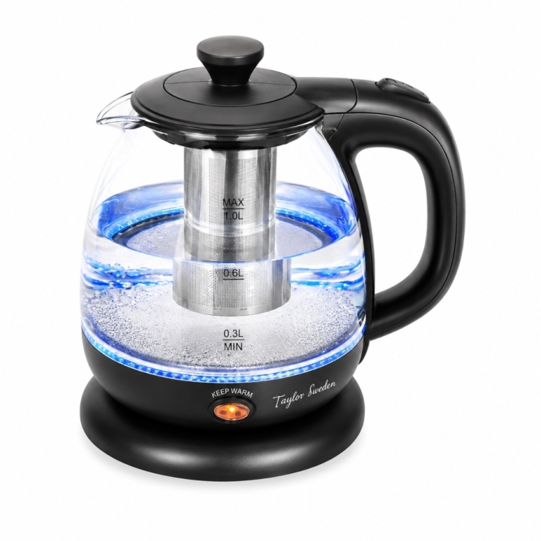 Γυάλινος Ηλεκτρικός Βραστήρας 1L 2200W με Φίλτρο Τσαγιού Aigostar