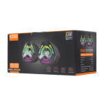 Ηχεία Υπολογιστή 2.0 6W με RGB Φωτισμό USB & AUX 3.5mm K2060 - Image 7