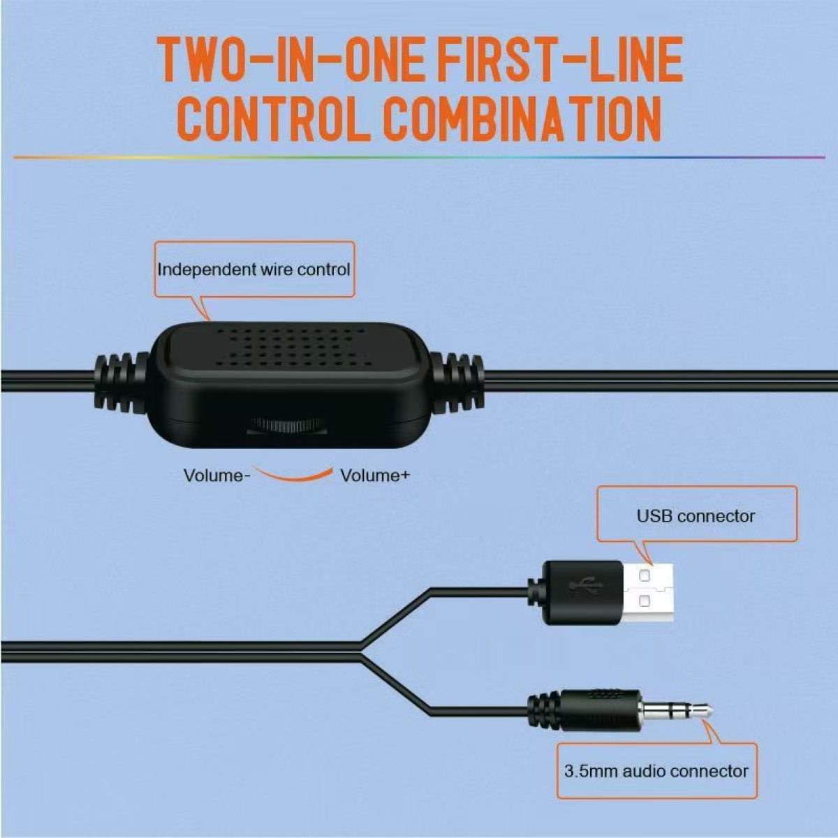 Ηχεία Υπολογιστή 2.0 6W με RGB Φωτισμό USB & AUX 3.5mm K2060 - Image 5