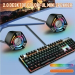 Ηχεία Υπολογιστή 2.0 6W με RGB Φωτισμό USB & AUX 3.5mm K2060 - Image 6