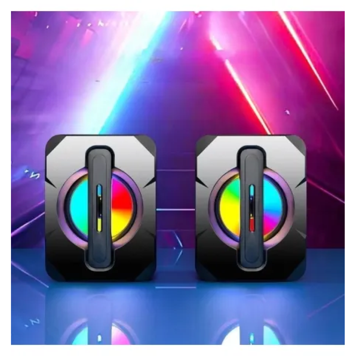 Ηχεία Υπολογιστή 2.0 6W με RGB LED Φωτισμό & Τροφοδοσία USB K2053