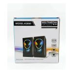Ηχεία Υπολογιστή 2.0 6W με RGB LED Φωτισμό USB & AUX 3,5mm K2850 - Image 5