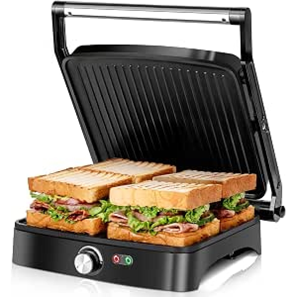 Ηλεκτρική Ψηστιέρα 1800W με Αντικολλητικές Πλάκες & Άνοιγμα 180° Aigostar