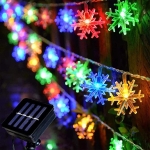 Ηλιακά Χριστουγεννιάτικα Φωτάκια LED RGB Νιφάδες Χιονιού 5m 20 LED Aerbes AB-TY354