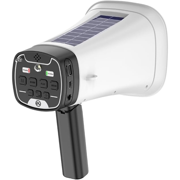 Ηλιακή Φορητή Ντουντούκα - Ηχείο 8W με Bluetooth 5.3, Φωτισμό & Εγγραφή