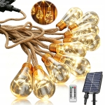 Ηλιακή Γιρλάντα LED 7,8m με 16 Λαμπάκια, Τηλεχειριστήριο & 8 Λειτουργίες Φωτισμού IP65 - Image 3