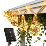 Ηλιακή Γιρλάντα LED 7,8m με 16 Λαμπάκια, Τηλεχειριστήριο & 8 Λειτουργίες Φωτισμού IP65 - Image 4