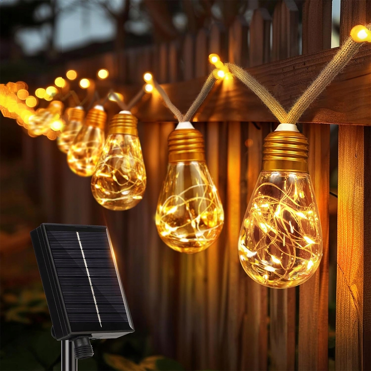 Ηλιακή Γιρλάντα LED 7,8m με 16 Λαμπάκια, Τηλεχειριστήριο & 8 Λειτουργίες Φωτισμού IP65 - Image 5
