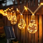 Ηλιακή Γιρλάντα LED 7,8m με 16 Λαμπάκια, Τηλεχειριστήριο & 8 Λειτουργίες Φωτισμού IP65 - Image 5