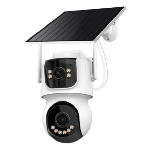 Ηλιακή Κάμερα Ασφαλείας 4MP Διπλού Φακού PTZ iCSee TQ9