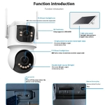 Ηλιακή Κάμερα Ασφαλείας 4MP Διπλού Φακού PTZ iCSee TQ9