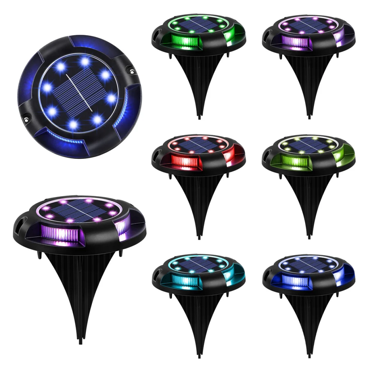 Ηλιακό Φωτιστικό Εδάφους LED RGB με Αυτόματο Φωτισμό Aerbes AB-TY353 - Image 2