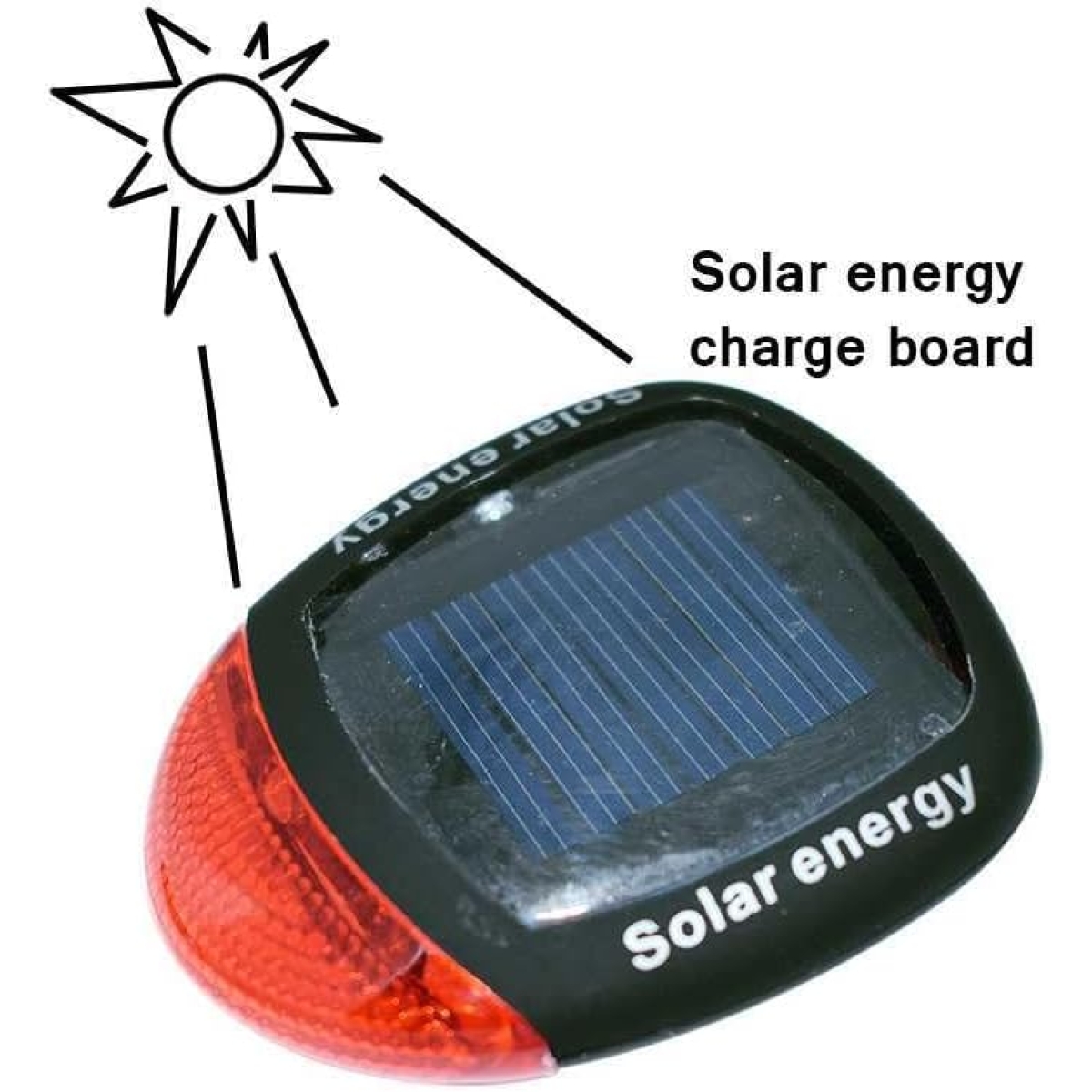 Ηλιακό Πίσω Φως Ποδηλάτου LED με 3 Λειτουργίες 7x5,5cm 36762 - Image 5
