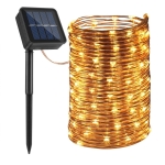 Ηλιακός Φωτοσωλήνας 12m IP65 με 100 λαμπάκια θερμό λευκό για εξωτερικούς χώρους